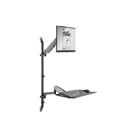 Digitus Sit-Stand Workstation Wall Single Mount, Max load 1-8 kg, max Screen Size: 17"-32", Black | Digitus - 2